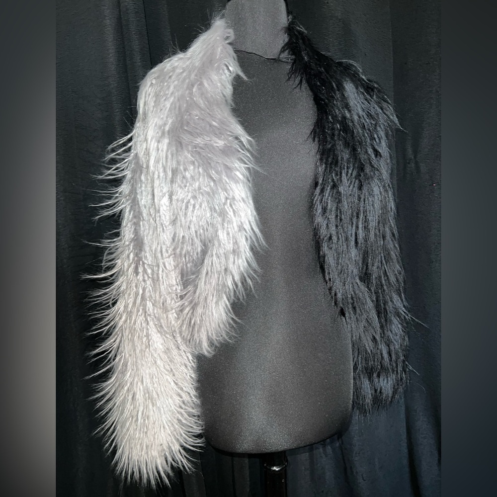 Foxblood Grayscale Shag Jacket